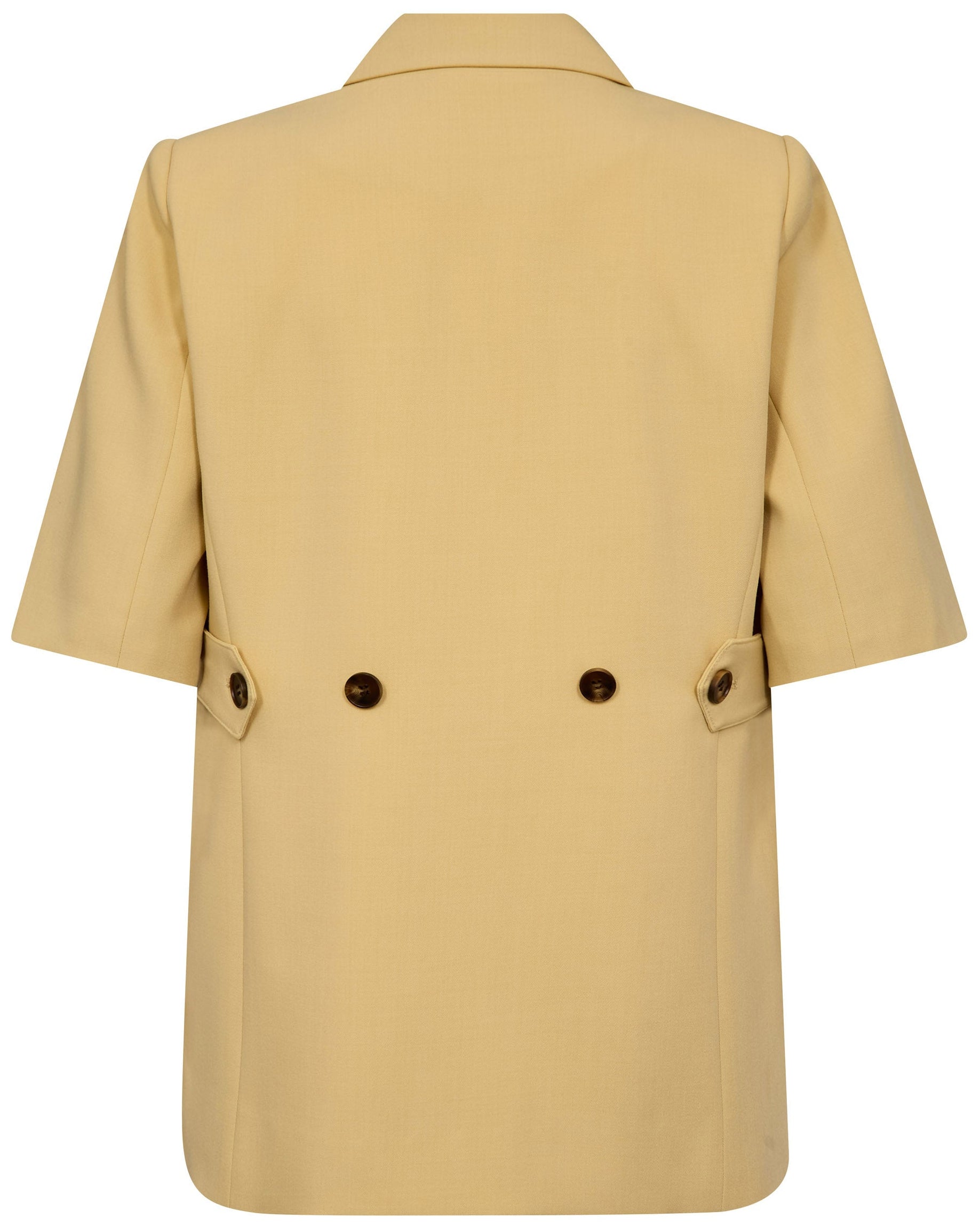 Co'Couture Nilan Fitted SS Blazer Pale Yellow, gul kortærmet blazer