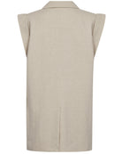 Co'Couture Leena Linen Wing Vest Bone, beige blazer