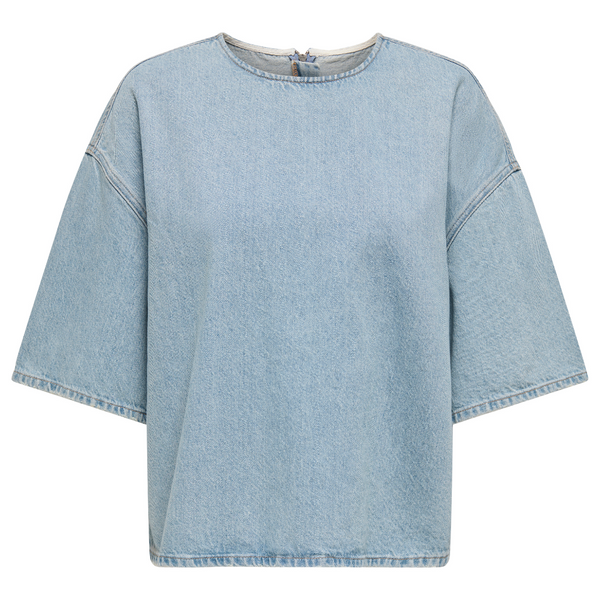 Only Barbera SS Denim Bluse Light Blue Denim