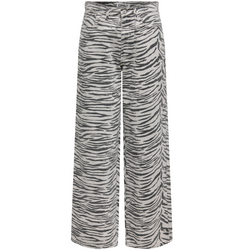 Only Hope HW Zebra Wide Denim Jeans Light Grey Denim