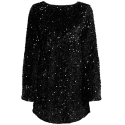 Only Anika Sequins LS Bow Kjole Black Bow