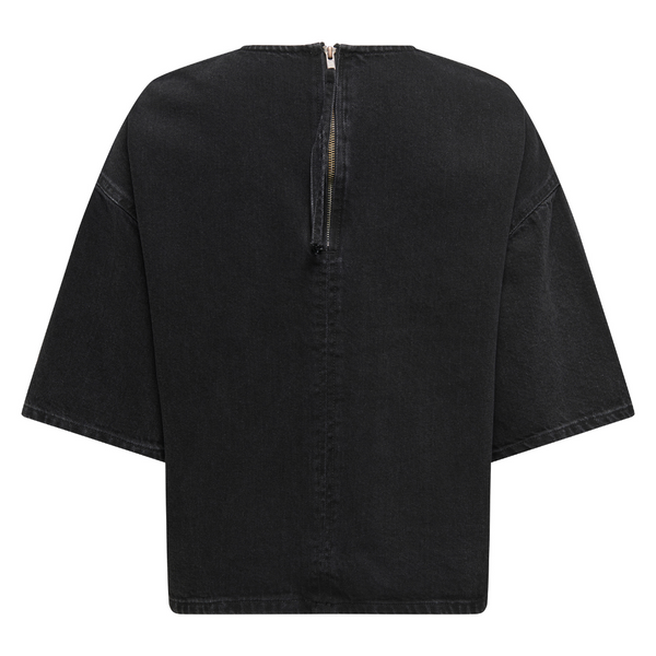 Only Barbera SS Denim Bluse Washed Black