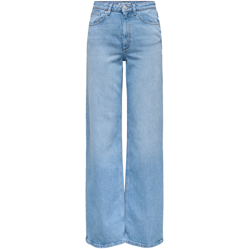 Only Juicy HW Wide Leg Denim Jeans Light Blue Denim