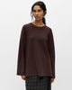 Object Reynard L/S Lo Knit Pullover Seal Brown