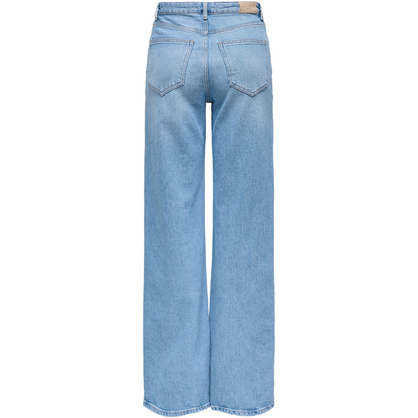 Only Juicy HW Wide Leg Denim Jeans Light Blue Denim