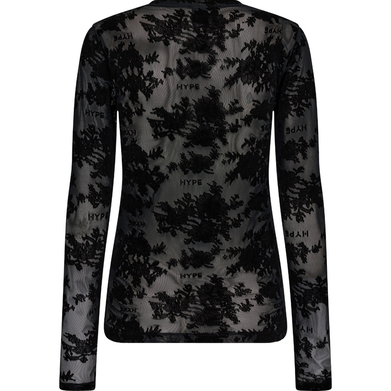 Hype The Detail Lace Bluse Black