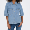 Only Belle SS Denim Skjorte Light Blue Denim NOS26