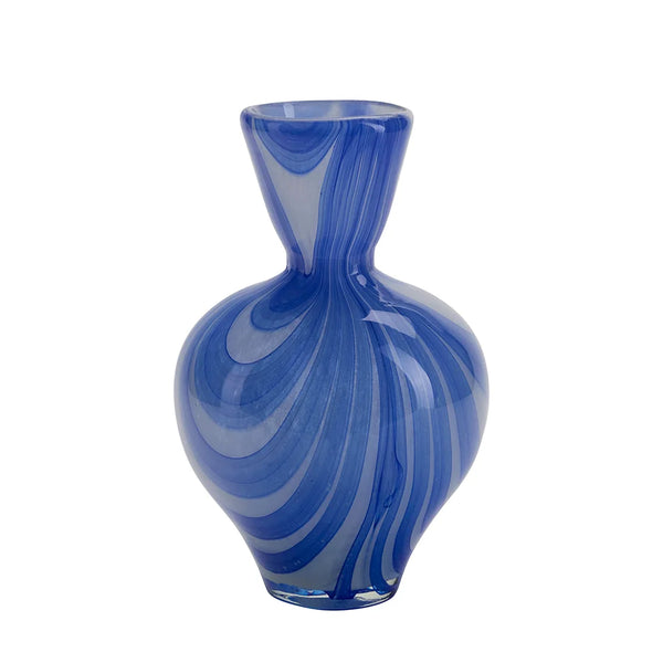 Bahne Interior Heart Shape Bottom Vase Blue/White