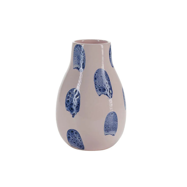 Bahne Interior Glazed With Dots Vase Blue/White