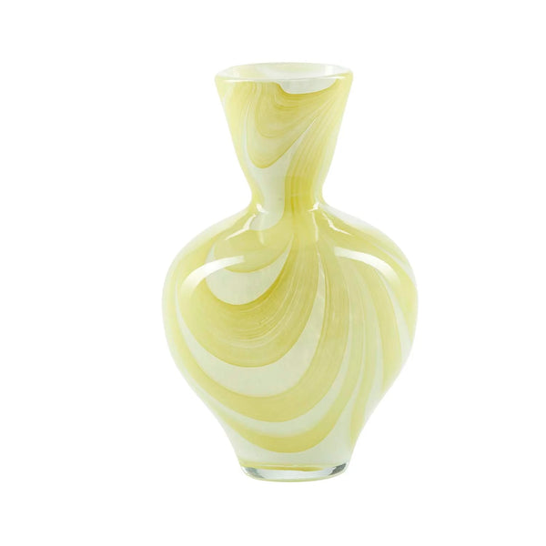 Bahne Interior Heart Shape Bottom Vase Yellow