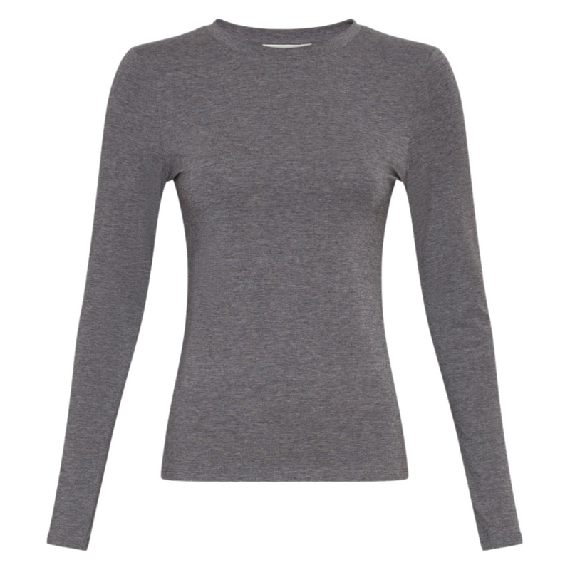 MSCH Copenhagen Betrina LS Bluse Medium Grey Melange