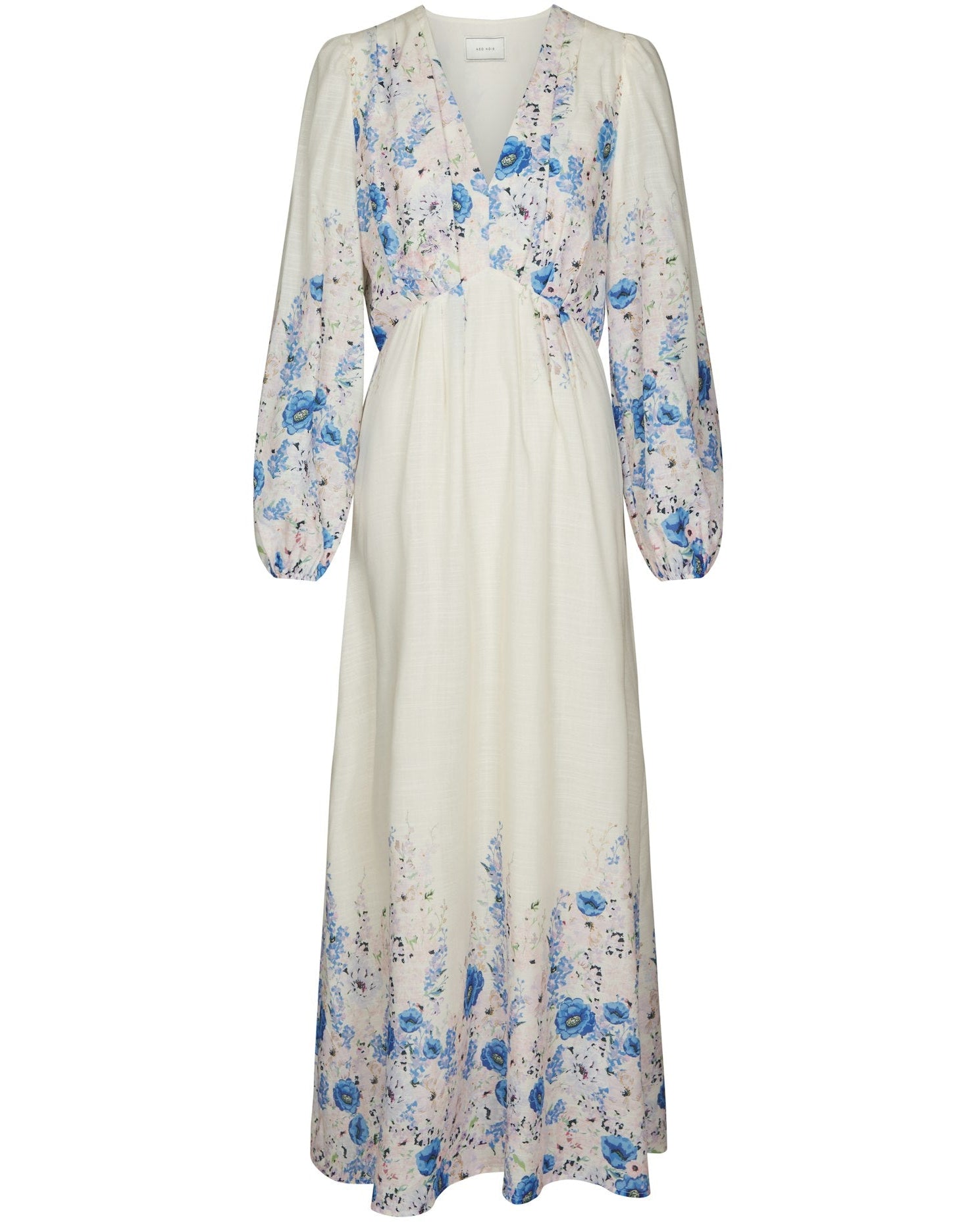 Silfi Flower Print Dress Blue fra Neo Noir, blå festkjole