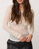 Co'Couture Barna O-Neck Bluse Off White