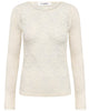 Co'Couture Birta O-Neck Bluse Off-White