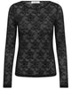 Co'Couture Brita O-Neck Bluse Black
