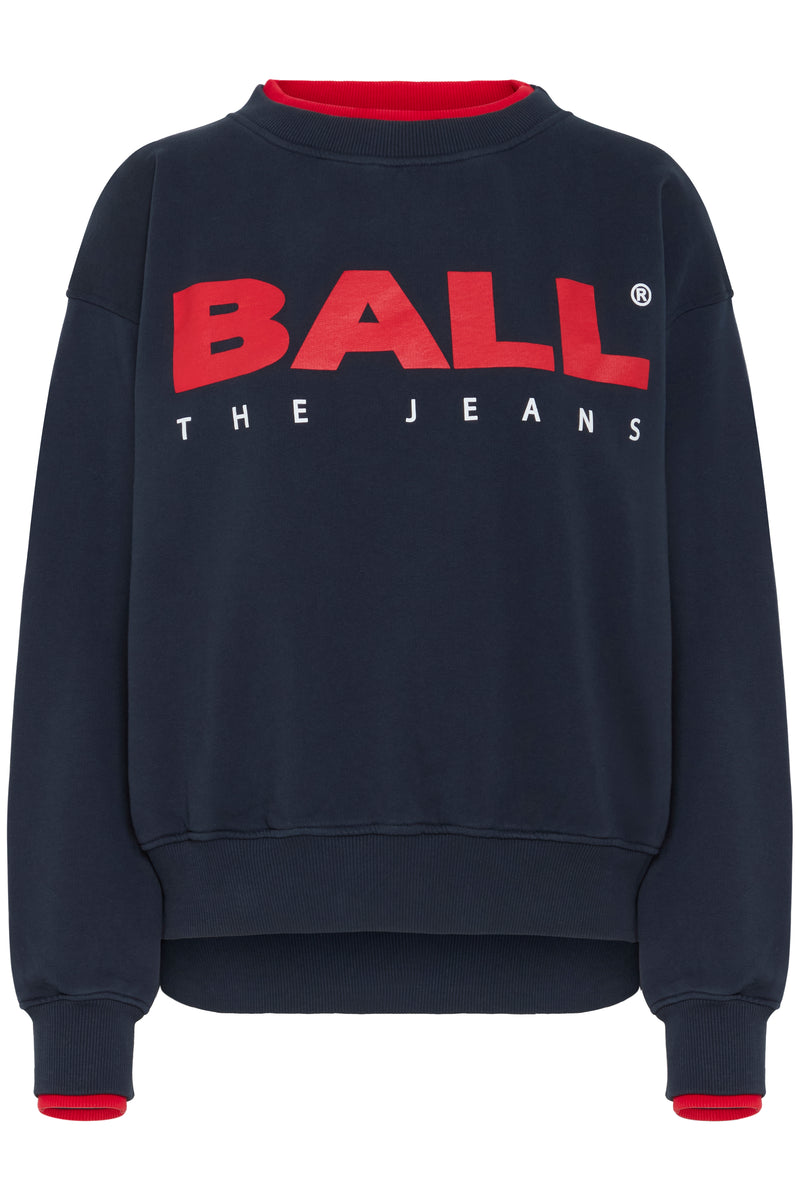 Ball Simona Sweatshirt Sky Captain With Chinese Red