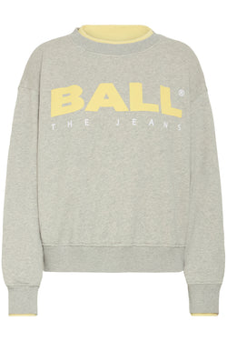 Ball Simona Sweatshirt Medium Grey Melange With Lemon