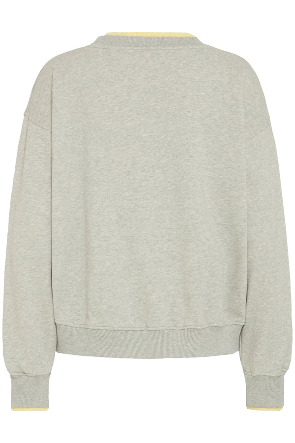 Ball Simona Sweatshirt Medium Grey Melange With Lemon