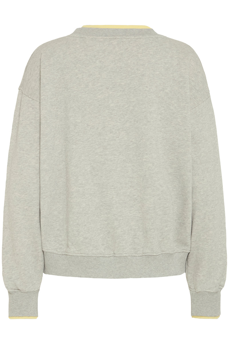 Ball Simona Sweatshirt Medium Grey Melange With Lemon