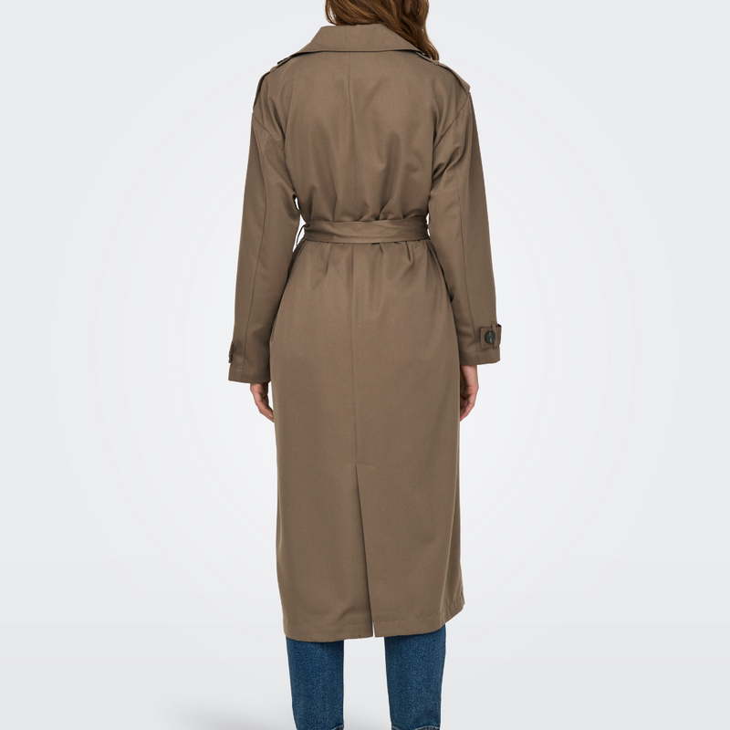 Only Line X-Long Trenchcoat Walnut