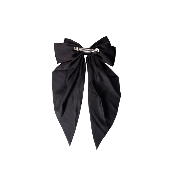 Black Colour Renee Satin Bow Hårspænde Black