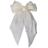 Renee Satin Bow Hårspænde Off White