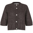 Second Female Andrea Rib Knit Cardigan Chocolate Tort, Lækker brun strik