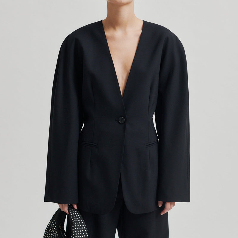 Second Female Elevate Blazer Black