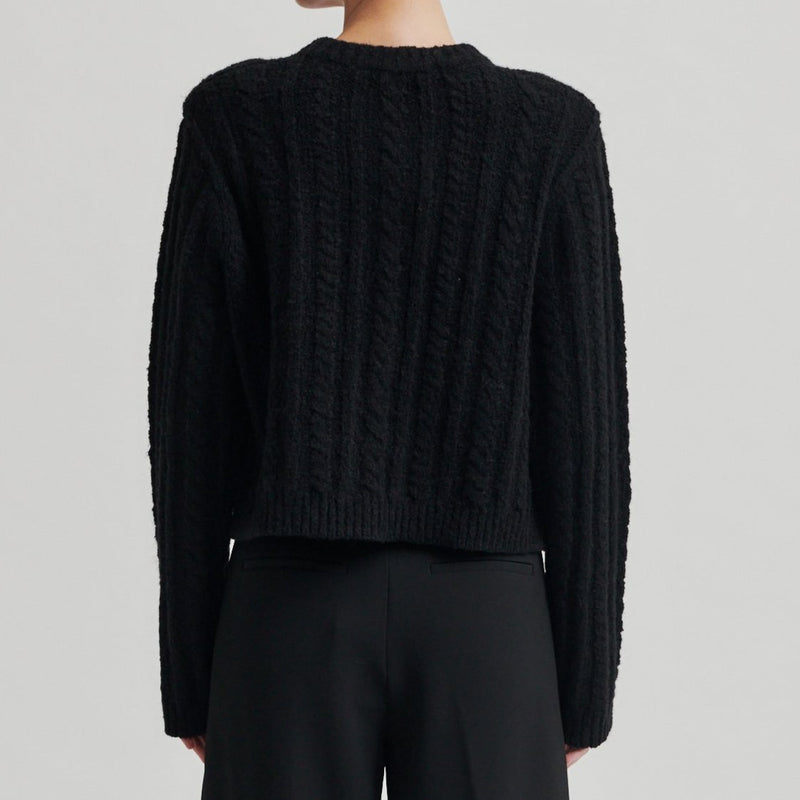 Second Female Karolina Strikcardigan Black