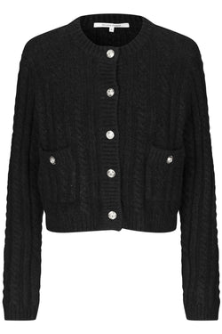 Second Female Karolina Strikcardigan Black