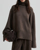 Second Female Alpha T-Neck Strik Dark Brown Melange
