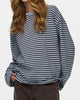 Pieces Sadie LS Top Cashmere Blue/Hot Fudge