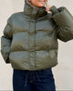 Neo Noir Rhea Shiny Puffer Jakke Olive NOA26