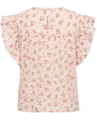 Only Asha SL Frill O-Neck Top Rose Quartz/Summer Garden Flower, sød sommertop