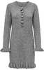 Only Mera Life LS Frill Kjole Medium Grey Melange