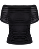 Object Dina SS Reg Cape Top Black