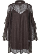 Second Female Sybell Lace Kjole Chocolate Tort, flot brun blondekjole