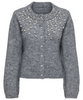 Only Miggie LS O-Neck Pearl Cardigan Medium Grey Melange NOA25