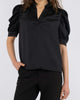 Neo Noir Roella Heavy Sateen Bluse Black NOS26