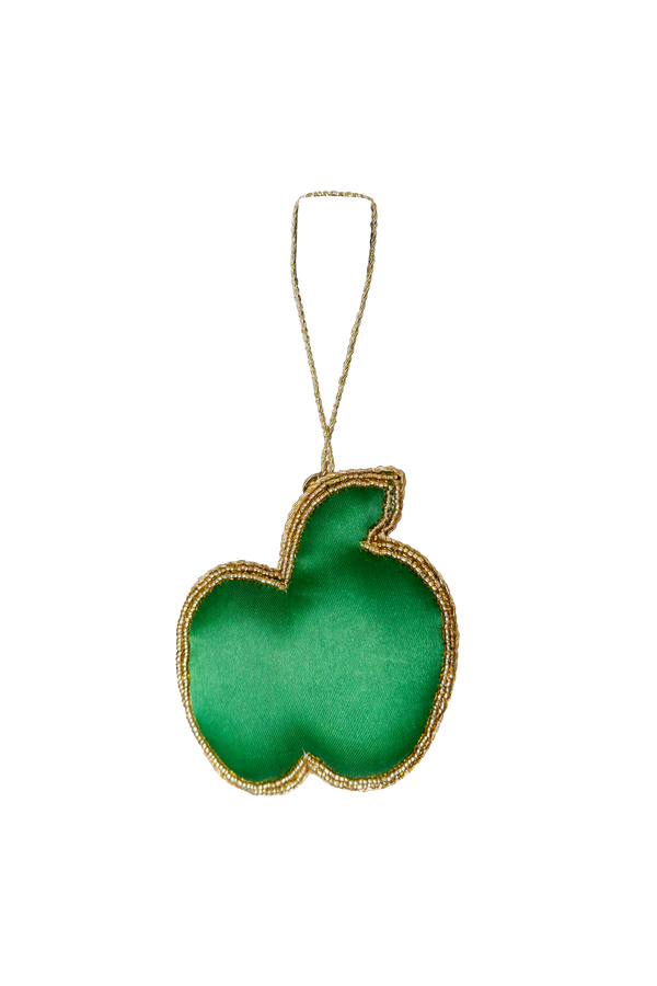 Black Colour Apple Christmas Ornament Green