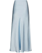 Vicky Heavy Sateen Nederdel Light Blue fra Neo Noir, blå satin nederdel