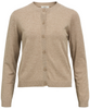 Object Thess LS Short Cardigan Desert Taupe Melange NO25