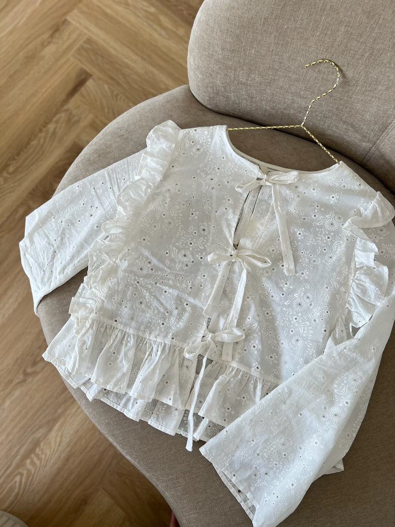 Object Cilie L/S Bluse Cloud Dancer