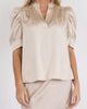 Neo Noir Roella Heavy Sateen Bluse Champagne NOS26