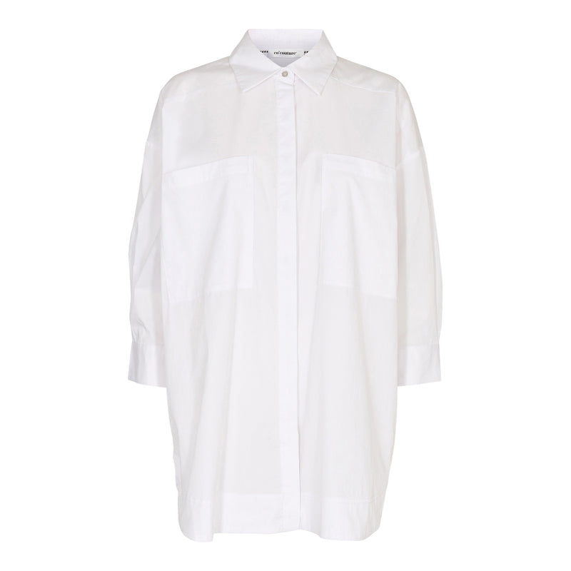 Co'Couture Cotton Crisp Pocket Bluse Hvid
