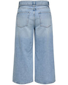 Only Gianna MW Culotte Jeans Medium Blue Denim, blå culotte jeans