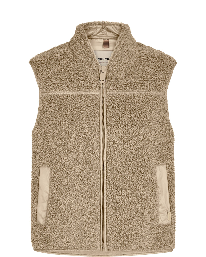 Mos Mosh Rowe Teddy Vest Savannah Tan