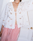 Sissel Edelbo Adeline Top Ecru, hvid bluse