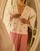 Sissel Edelbo Adeline Top Ecru, hvid bluse