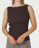 Neo Noir Talia Glitter Knit Top Burgundy